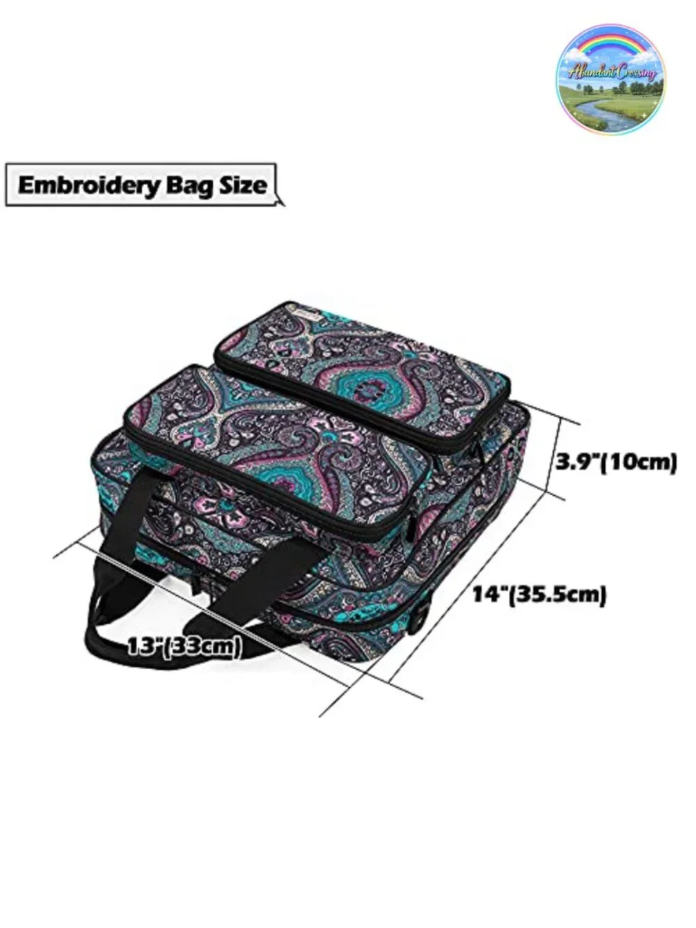 Embroidery Storage Bag with Handles, Portable Craft Organizer Case